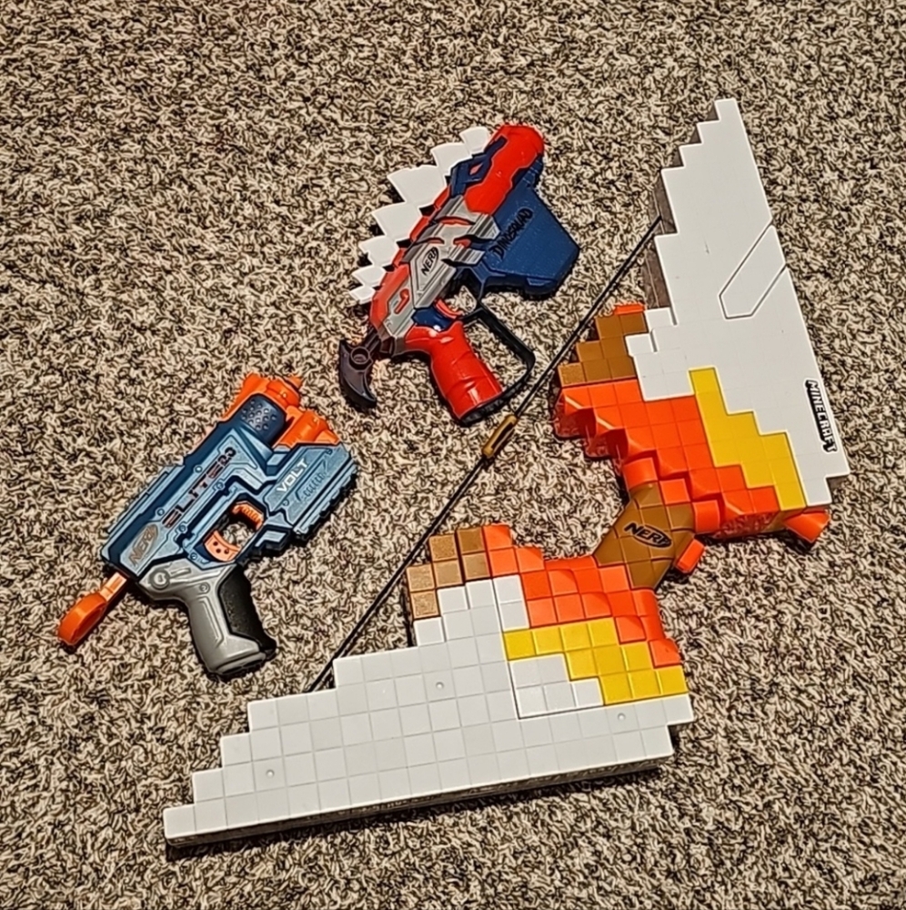 Nerf Minecraft Saberwing And Other Nerf Blasters